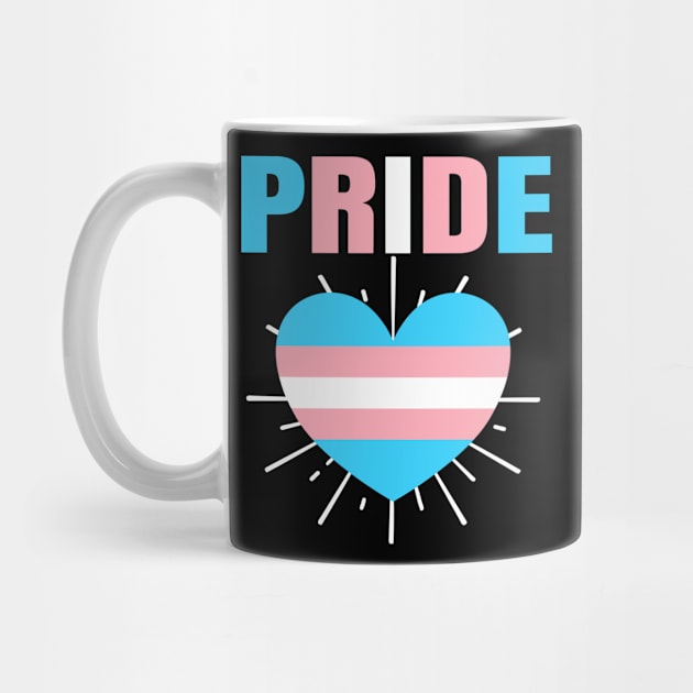 LGBT Pride Transgender Flag Heart Trans Rights Support Gift by Kimmicsts